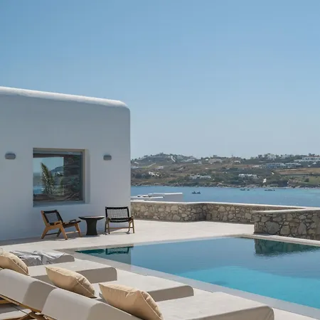 Delta - Heated Pool Option - Mg Mykonos 빌라 오르노스
